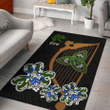 AIO Pride Bagot Family Crest Area Rug - Harp And Shamrock