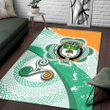 AIO Pride House of MURPHY (O'Morchoe) Family Crest Area Rug - Ireland Shamrock With Celtic Patterns