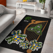 AIO Pride Cusack Family Crest Area Rug - Harp And Shamrock