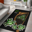 AIO Pride McKenna or Kennagh Family Crest Area Rug - Harp And Shamrock