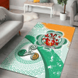 AIO Pride Grace Family Crest Area Rug - Ireland Shamrock With Celtic Patterns