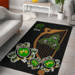 AIO Pride House of O'REILLY Family Crest Area Rug - Harp And Shamrock