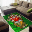 AIO Pride Dick Family Crest Area Rug - Ireland Coat Of Arms with Shamrock