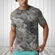 AIO Pride Custom Name Grey And Dusty Green Camouflage Pattern T-shirt