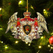 AIO Pride Droste German Family Crest Christmas Custom Shape Ornament - Golden Heraldic Shield