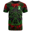 AIO Pride Chapman Family Crest T-Shirt - Celtic Dragonfly & Leaf Vines - Watercolor Style