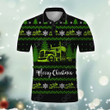 AIO Pride Truck Driver Merry Christmas Green Polo Shirt
