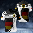 AIO Pride Custom Name Germany Map Flag Coat Of Arms Polo Shirt