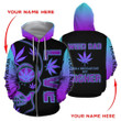 AIO Pride - Weed Dad Like A Regular Girl But Higher Purple Customize 3D Unisex Adult Shirts