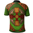 AIO Pride Powys Wenwynwyn Princes Of Southern Powys Welsh Family Crest Polo Shirt - Vintage Celtic Cross Green