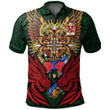 AIO Pride Fitzpain Of Llanfair Monmouthshire Welsh Family Crest Polo Shirt - Red Dragon Duo Celtic Cross