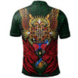 AIO Pride John AP Jenkin AP Madog Welsh Family Crest Polo Shirt - Red Dragon Duo Celtic Cross