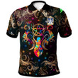 AIO Pride Moris Of Caswilia Brawdy Pembrokeshire Welsh Family Crest Polo Shirt - Triple Moon Goddess