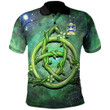 AIO Pride Fletcher Of Treborth Caernarfonshire Welsh Family Crest Polo Shirt - Green Triquetra