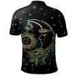 AIO Pride Myddleton Of Gwenynog Denbighshire Welsh Family Crest Polo Shirt - Celtic Wicca Sun Moons