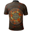 AIO Pride Butter Of Flint Welsh Family Crest Polo Shirt - Mid Autumn Celtic Leaves