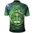 AIO Pride Ruste Of Abergwili Carmarthenshire Welsh Family Crest Polo Shirt - Green Triquetra