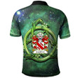 AIO Pride Cynchwr Lord Of Ireland Welsh Family Crest Polo Shirt - Green Triquetra