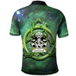 AIO Pride Goodenough Or Gwdinwch Of Caernarfonshire Welsh Family Crest Polo Shirt - Green Triquetra