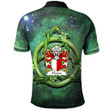 AIO Pride Penrees Or Penrice Of Penrice Gower Welsh Family Crest Polo Shirt - Green Triquetra