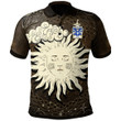 AIO Pride Clough Of Denbighshire Welsh Family Crest Polo Shirt - Celtic Wicca Sun & Moon