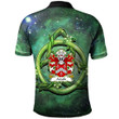 AIO Pride Arnold Sir Acquired Llanthony Abbey Welsh Family Crest Polo Shirt - Green Triquetra