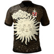 AIO Pride Ellys Of Denbighshire Welsh Family Crest Polo Shirt - Celtic Wicca Sun & Moon