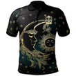 AIO Pride Dewi Sant Saint David Welsh Family Crest Polo Shirt - Celtic Wicca Sun Moons