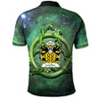 AIO Pride Lowther Quartering Of Powell Of Hosely Welsh Family Crest Polo Shirt - Green Triquetra
