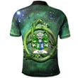 AIO Pride Hector Gadarn The Strong Welsh Family Crest Polo Shirt - Green Triquetra