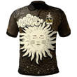 AIO Pride Perkins Of Pilston Monmouthshire Welsh Family Crest Polo Shirt - Celtic Wicca Sun & Moon