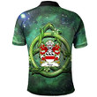 AIO Pride Haya Lord Robert Of Hay Monmouth Welsh Family Crest Polo Shirt - Green Triquetra