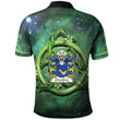 AIO Pride Chambers Of Denbighshire Welsh Family Crest Polo Shirt - Green Triquetra