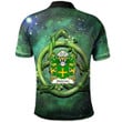 AIO Pride Stedman Of Cardiganshire Welsh Family Crest Polo Shirt - Green Triquetra