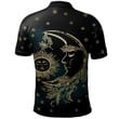 AIO Pride Gilman Claims Descent From Cilmin Troed Ddu Welsh Family Crest Polo Shirt - Celtic Wicca Sun Moons
