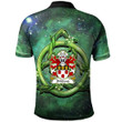 AIO Pride Birkhead Bishop Of St Asaph Welsh Family Crest Polo Shirt - Green Triquetra
