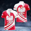 AIO Pride Poland Coat Of Arms Big Wave Style Polo Shirt