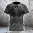 AIO Pride Black Diagonal Paisley Bandana Fabric Patchwork T-shirt
