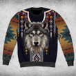 AIO Pride Native American Wolf Tribal Pattern Sweatshirt