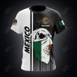 AIO Pride Custom Name Mexico Coat Of Arms Skull Scarf Flag T-shirt