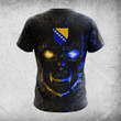 AIO Pride Bosnia Coat Of Arms Skull Lava Flag T-shirt