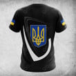 AIO Pride Custom Name Ukraine Coat Of Arms & Flag T-shirt