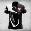 AIO Pride Custom Name Poland Coat Of Arms & Flag Polo Shirt