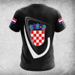 AIO Pride Custom Name Croatia Coat Of Arms & Flag T-shirt