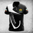 AIO Pride Custom Name Bulgaria Coat Of Arms & Flag Polo Shirt