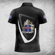 AIO Pride Custom Name Iceland Coat Of Arms & Flag Polo Shirt