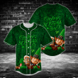 Happy St. Patrick's Day Doodle Pattern Baseball Jersey Shirt