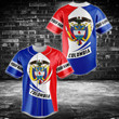 Customize Colombia Coat Of Arms Style Baseball Jersey Shirt