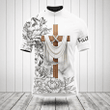 I Love Jesus Flower Black And White Men's Cycling Jersey