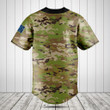 Customize Australia Coat Of Arms Camouflage Baseball Jersey Shirt